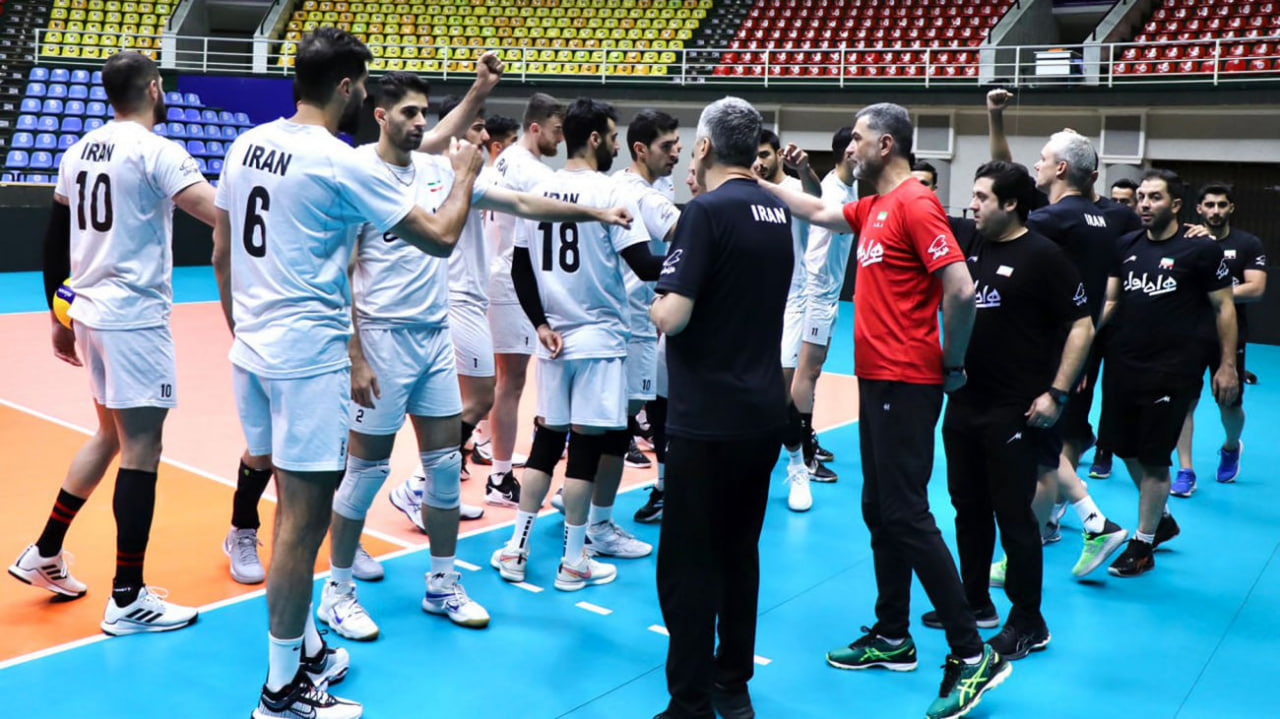آخرین تمرین تیم ملی والیبال ایران برای حضور در بازی‌های آسیایی هانگژو با حضور اصحاب رسانه برگزار می شود2