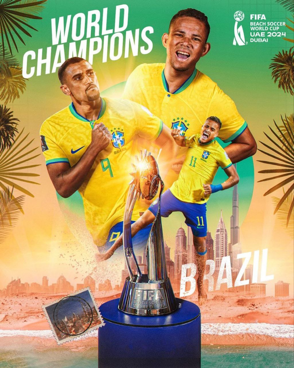برزیل بار دیگر بر بام فوتبال ساحلی1